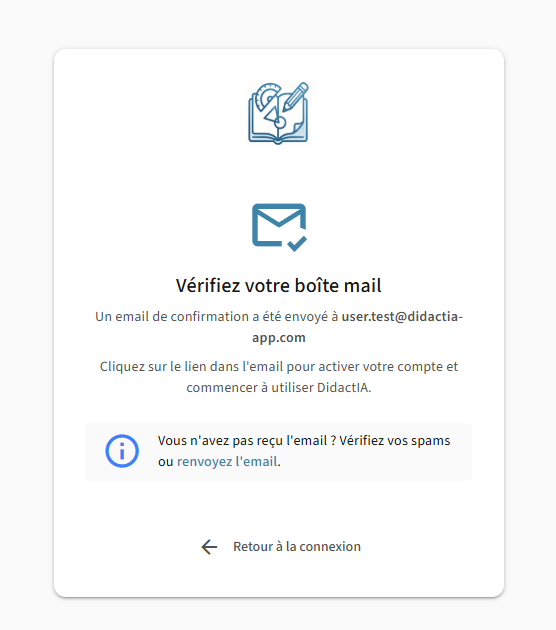 page de confirmation