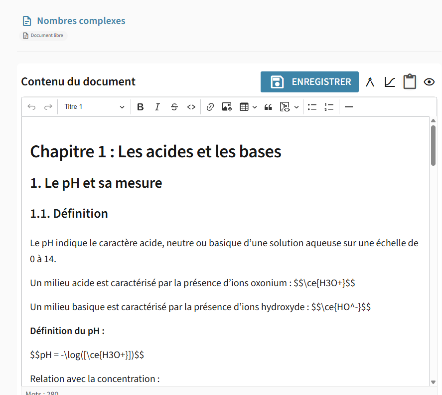 Éditeur de document libre avec sa barre d'outils