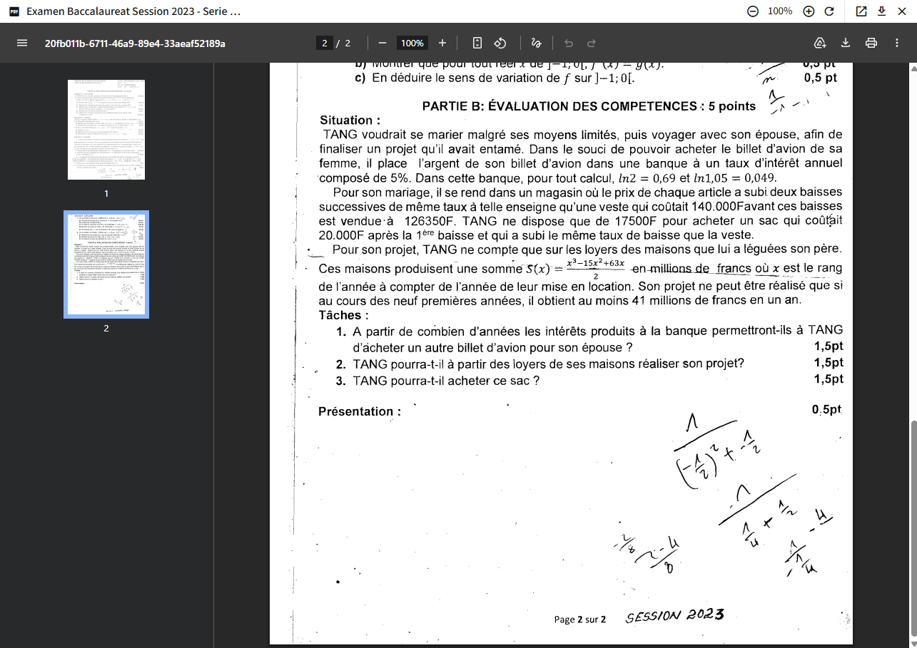 Visionneuse de document plein écran avec barre de titre et aperçu du document