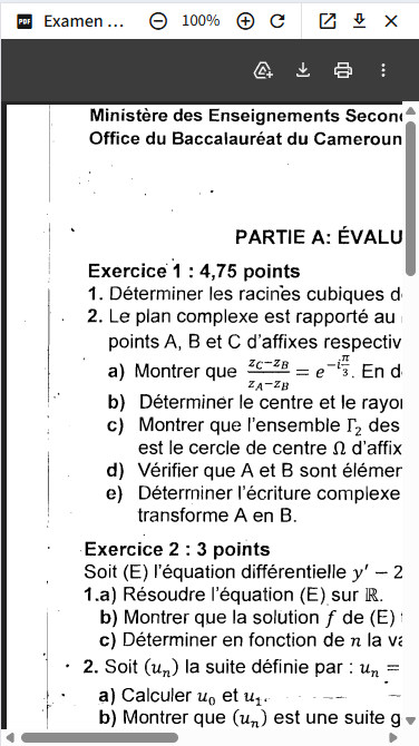 Visionneuse de document plein écran avec barre de titre et aperçu du document