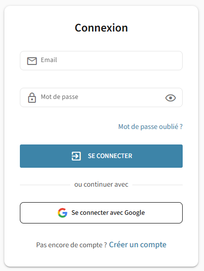 Page de connexion