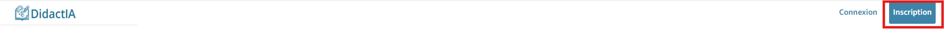 Bouton pour s'inscrire sur desktop